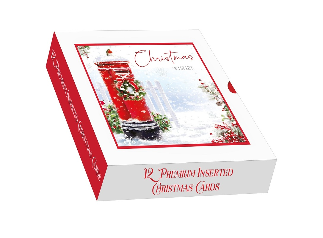 Out Of The Blue 12Pcs Premium Square Cards With Envelopes - Seasonal Post