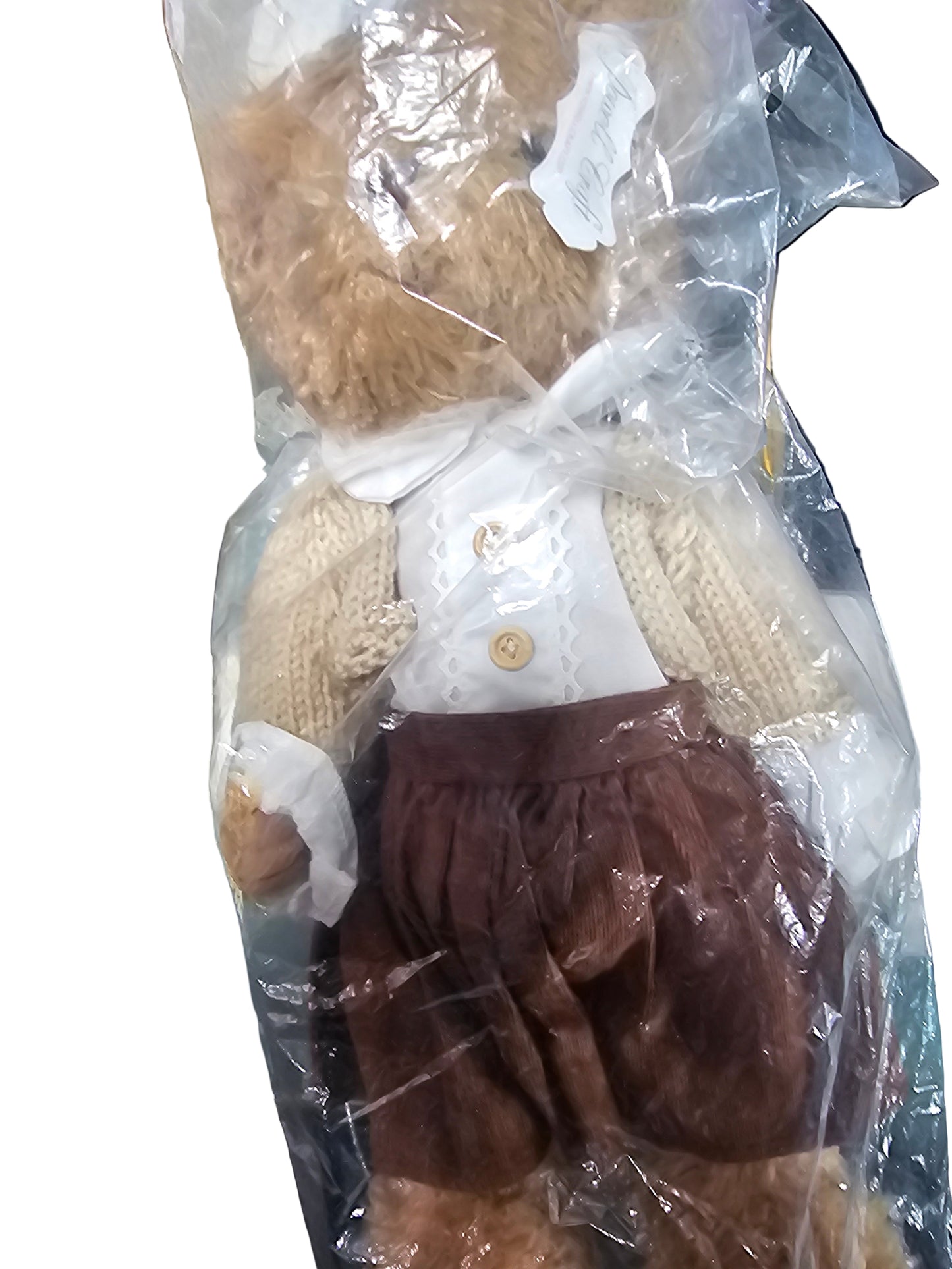 Powell craft Teddy girl with cardigan 40cms
