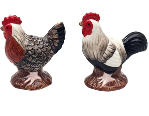 Lesser & Pavey British Designed Salt and Pepper Sets | Salt and Pepper Shaker for All Type of Kitchens | Salt Shaker & Pepper Shaker Perfect for Home Cockerel
