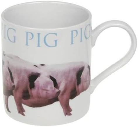 Quality Fine China Pink Pig Mug In Illustrated Box
