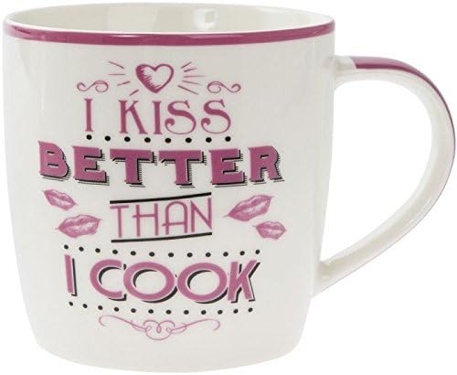 Lesser & Pavey Word Play Porcelain Mug - Kiss Better Than I Cook