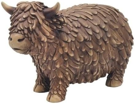 Lesser & Pavey Hughie Highland Cow XL Ornaments For Gift | Lovely Highland Cow Gifts For Home and Office Decoration | From The Leonardo Collection Animal Ornaments Range -LP73555