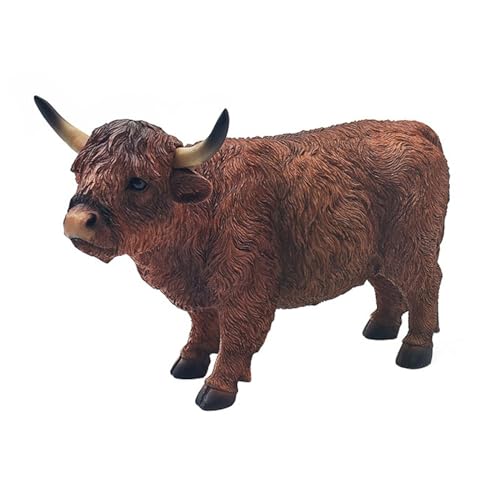 Lesser & Pavey Highland Cow Brown Ornament - Lying or Standing Poses (Standing Large)