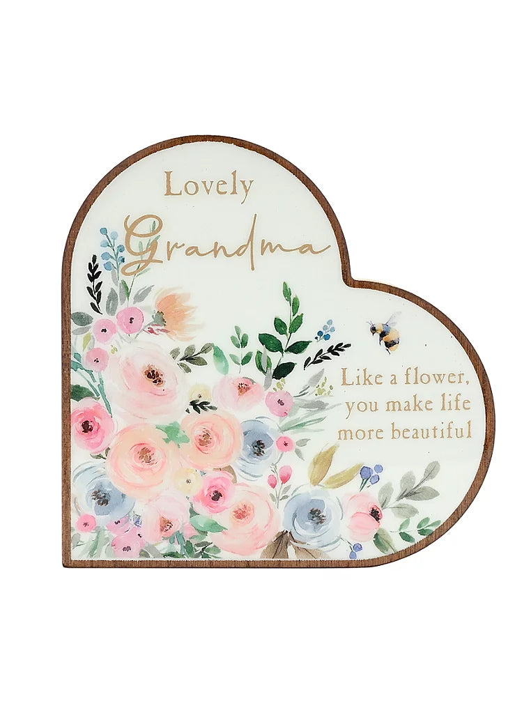 The Cottage Garden Mantel Heart Plaque grandma