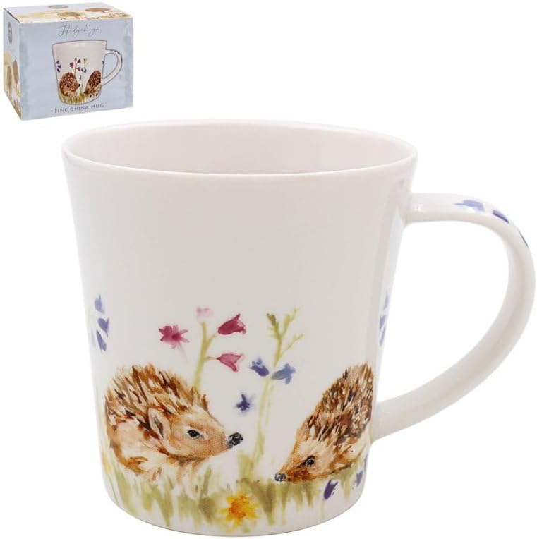 Lesser & Pavey Feather & Fur Hedgehog Mug | Ceramic Coffee Mugs for Home or Work | Premium Design Mugs for All Occasions | Lovely Mugs for Tea, Coffee & Hot Drinks - Jennifer Rose Gallery