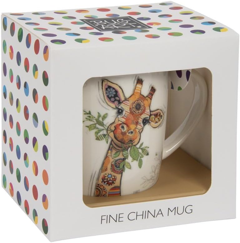 Lesser & Pavey Gina Giraffe Mug | Ceramic Coffee Mugs for Home or Work | Premium Design Mugs for All Occasions | Designed by Bug Art Lovely Mugs for Tea, Coffee & Hot Drinks