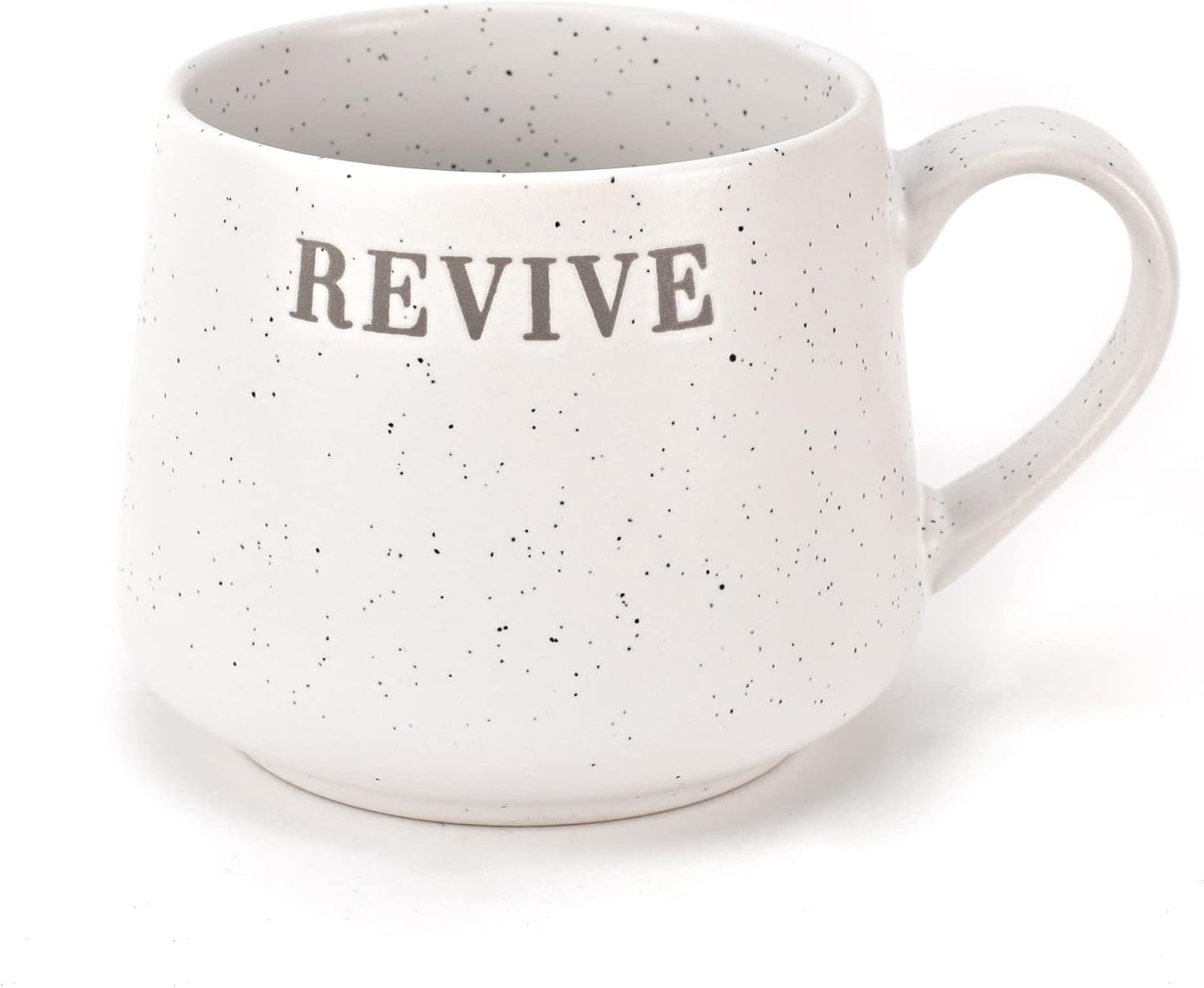 Serenity Debossed Ceramic Mug - Off White Colour with Speckle Effect (Revive)