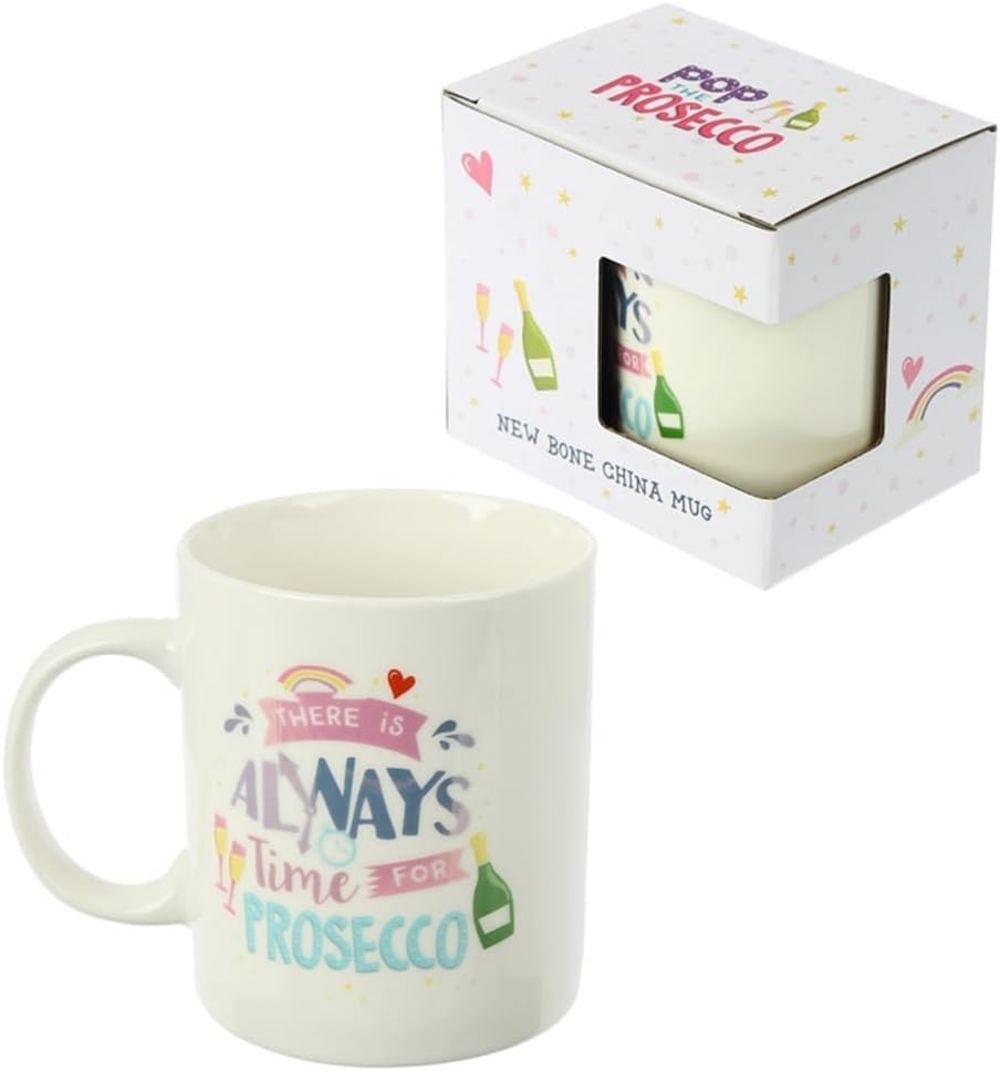Prosecco Slogan bone china mug