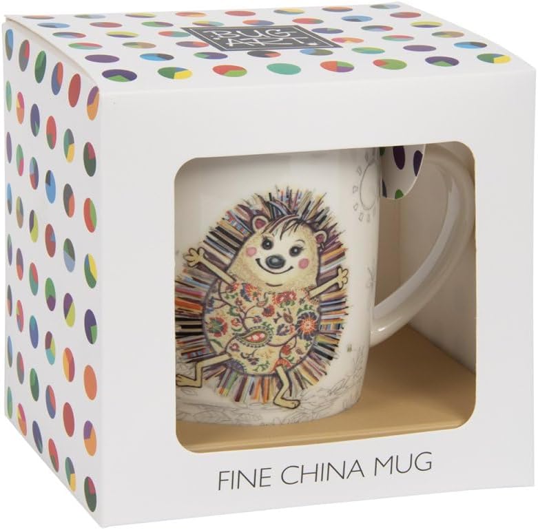 Lesser & Pavey Hattie Hedgehog Mug | Ceramic Coffee Mugs for Home or Work | Premium Design Mugs for All Occasions | Designed by Bug Art Lovely Mugs for Tea, Coffee & Hot Drinks