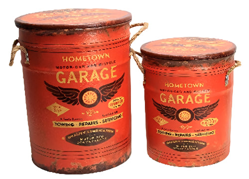 MPH' Set of 2 Storage Containers ‘Hometown Garage’