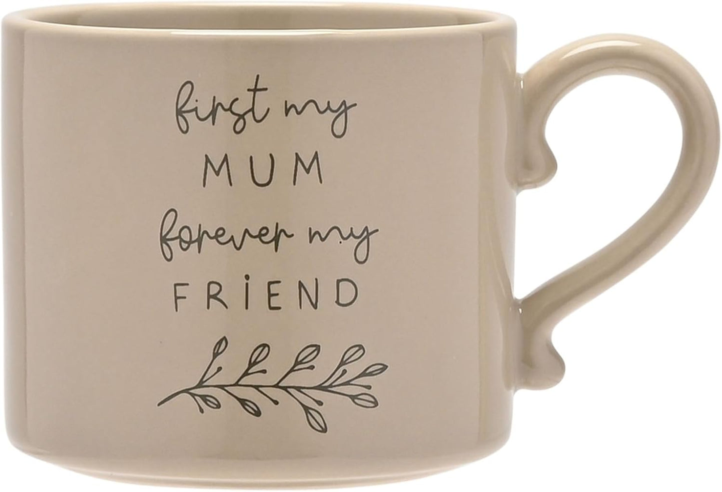Moments Stoneware Ceramic Mum Forever Friend Mug - Fawn Colour