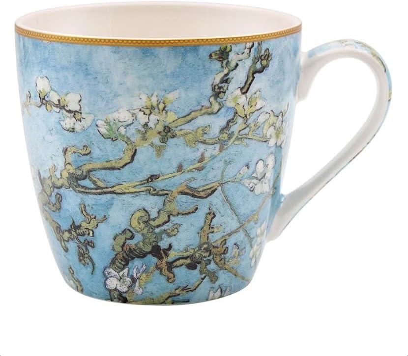 The Leonardo Collection LP95127 Ceramic Breakfast Mug | Almond Blossom Design | 1 Pc