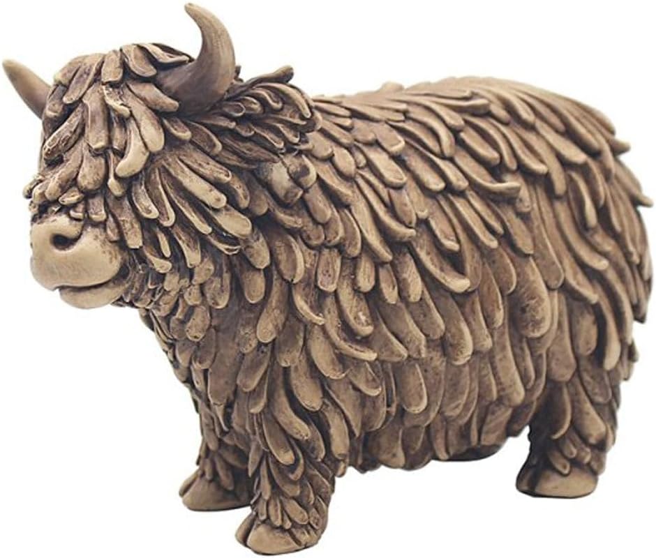 Lesser & Pavey Hughie Highland Cow Ornaments For Gift | Lovely Highland Cow Gifts For Home and Office Decoration | From The Leonardo Collection Animal Ornaments Range -LP72934
