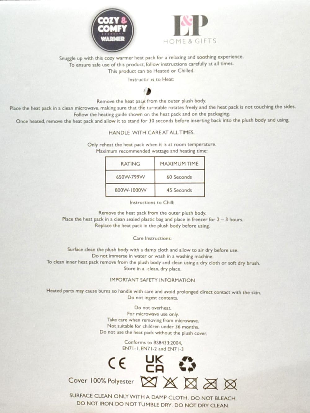 Lesser & Pavey Warm Microwavable Teddy | Lovely Microwave Heat Teddy Snuggle Toys for Kids | Monkey Microwave Teddy Warmer for Cold Months - Cute and Soft