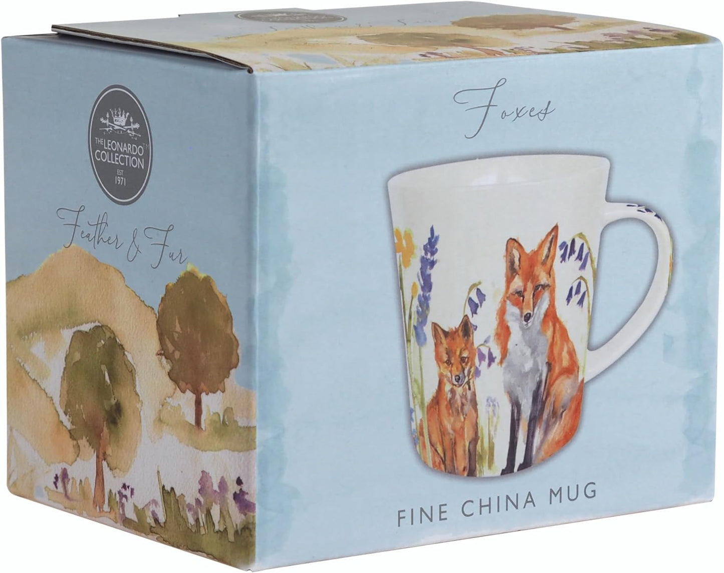 Lesser & Pavey Feather & Fur Foxes Mug | Ceramic Coffee Mugs for Home