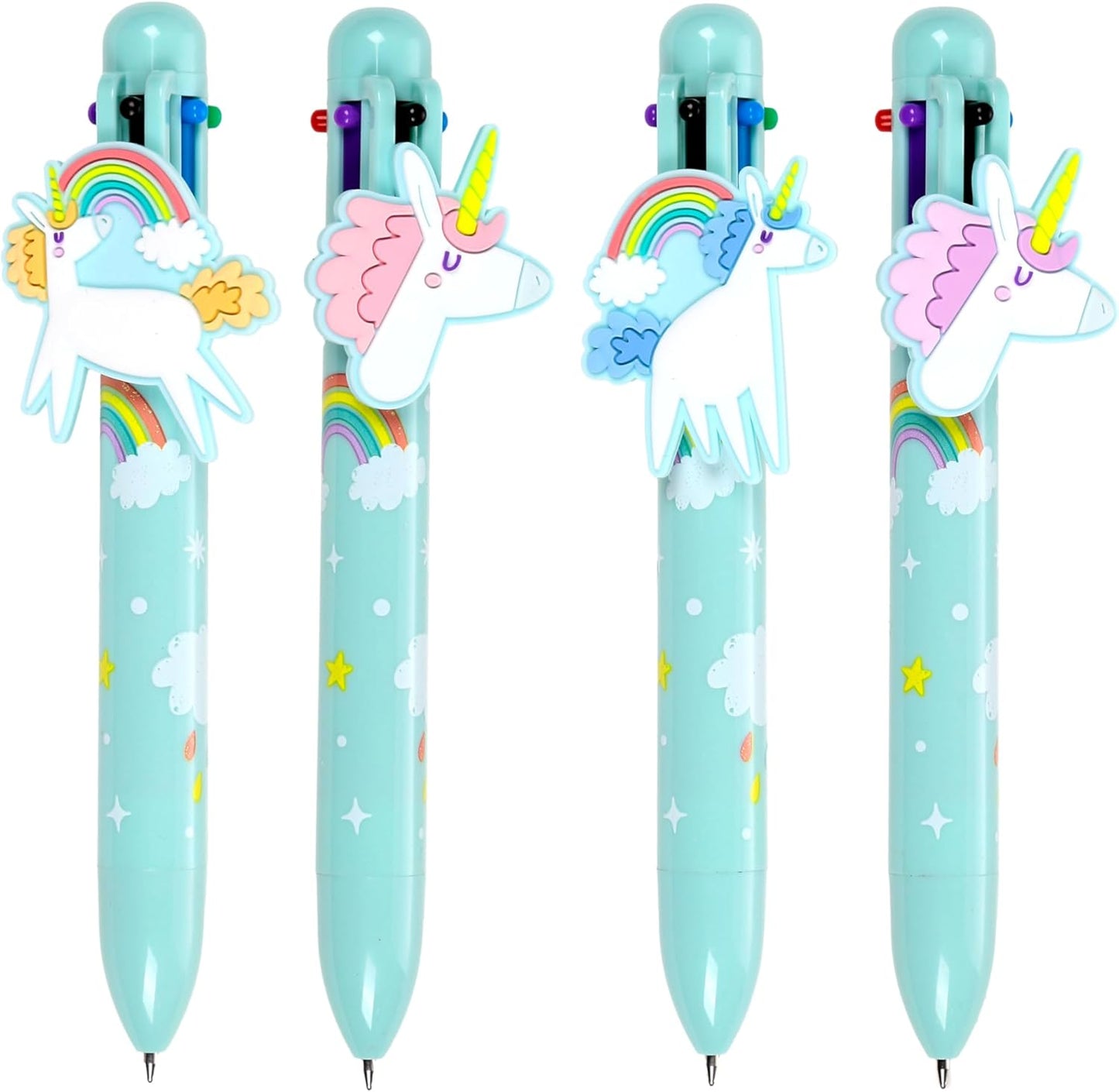 Puckator Unicorn Magic Multi Colour Pen with Charm (6 Colours) - - Multicolour Pen - 6 in 1 Pen one supplied