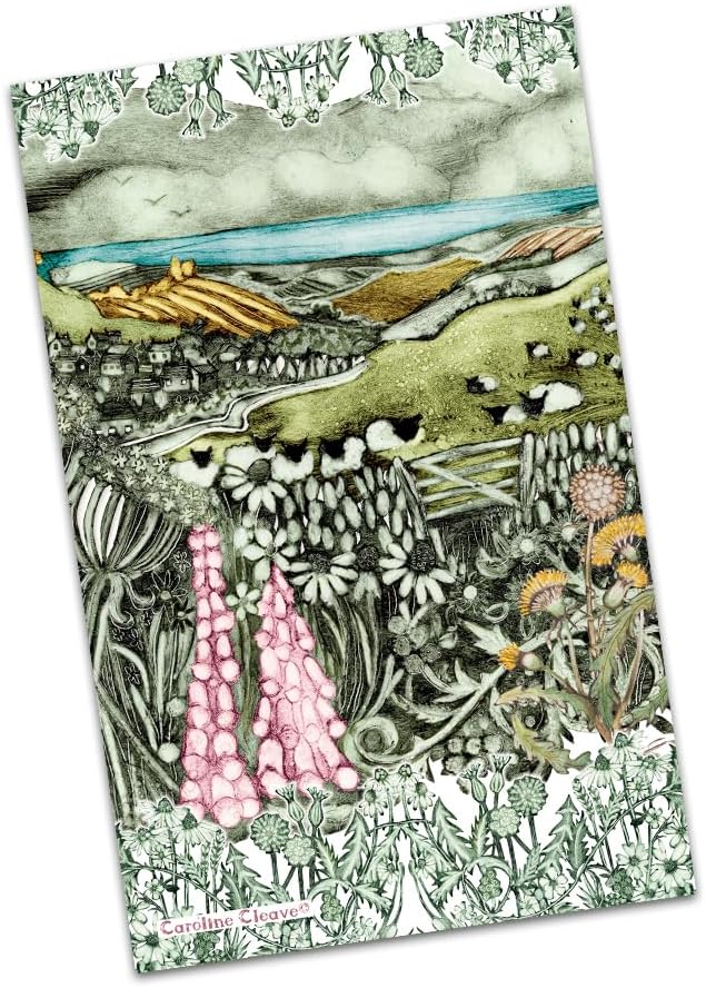 Emma Ball Country Life Tea Towel 100% Cotton Made In the UK