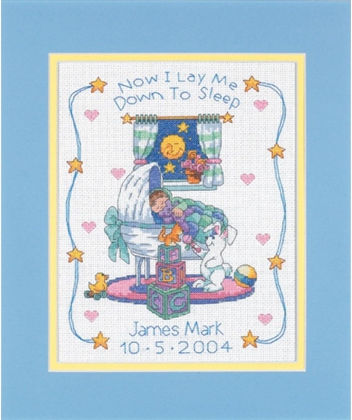 Dimensions Baby Hugs Bedtime Prayer Birth Record Cntd X-Stitch Kit