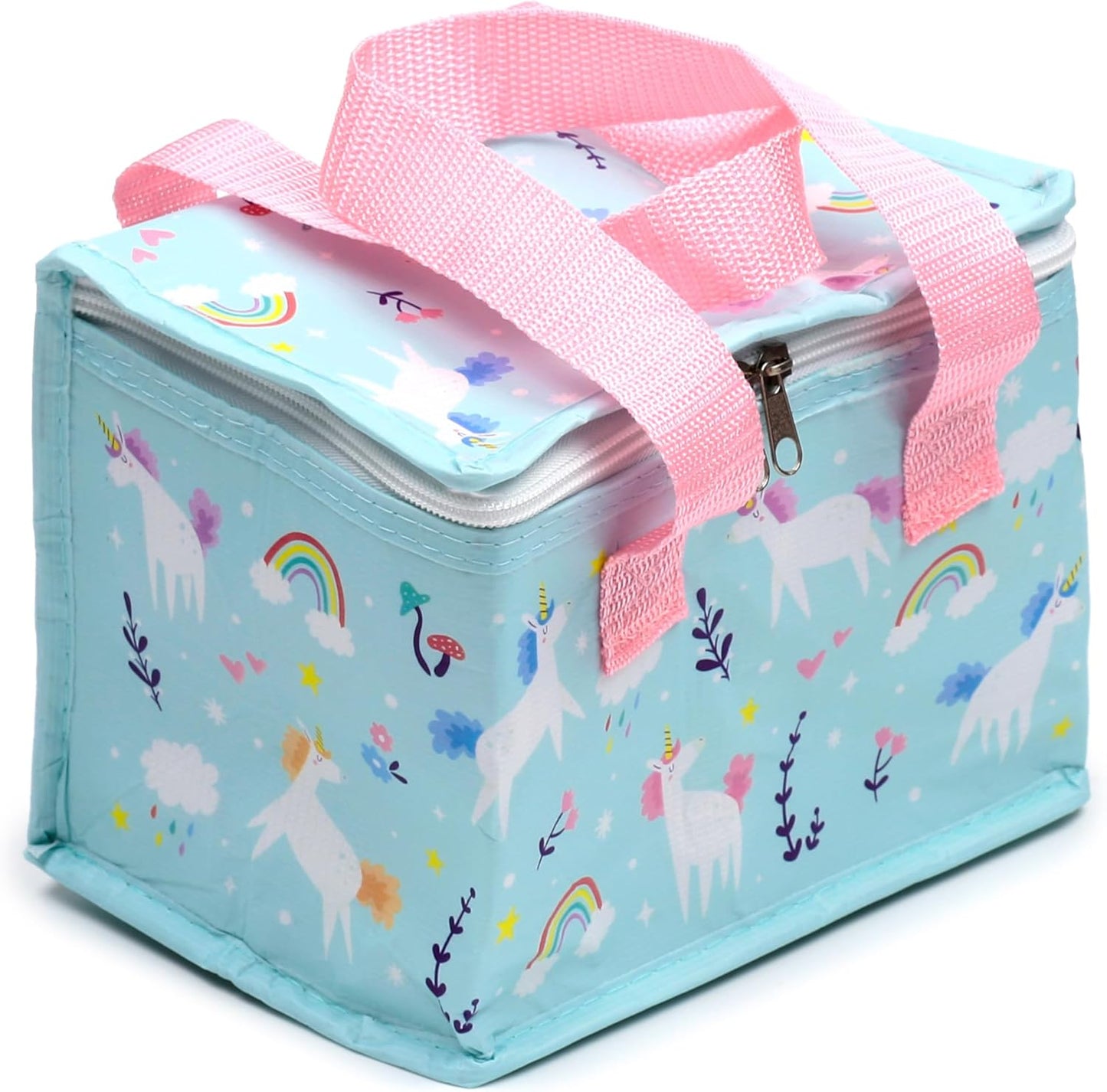 Puckator RPET Cool Bag Lunch Bag Unicorn Magic Themed - Made from Recycled Plastic Bottle - Insulated Lunch Bag for Women Men Children - Lunch Box Bag for Work & School - Beach Picnic Accessories