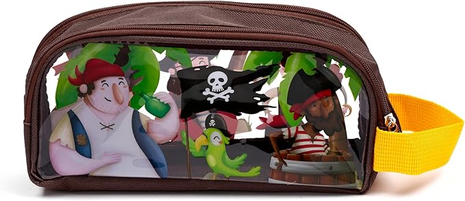 Jolly Roger Pirates Clear Window Pencil Case