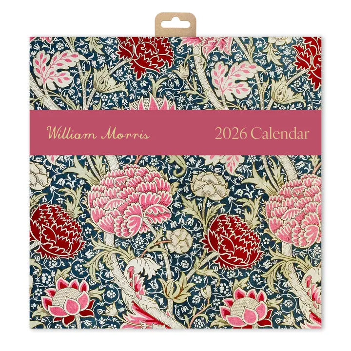 William Morris 2026 Square Wall Calendar | Monthly Planner Featuring Classic Patterns Like Strawberry Thief, Cray, Willow Bough & More