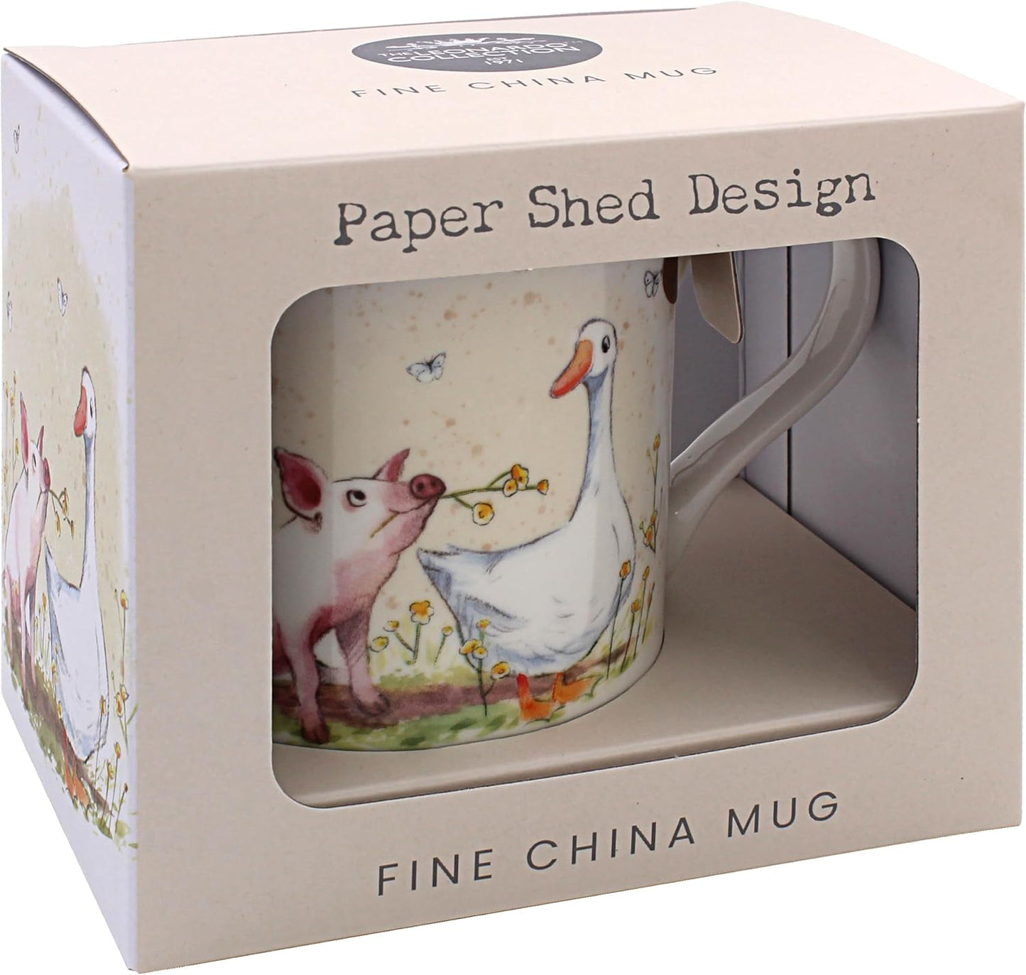 The Leonardo Collection Paper Shed Design Pig & Duck Mug Stylish Ceramic