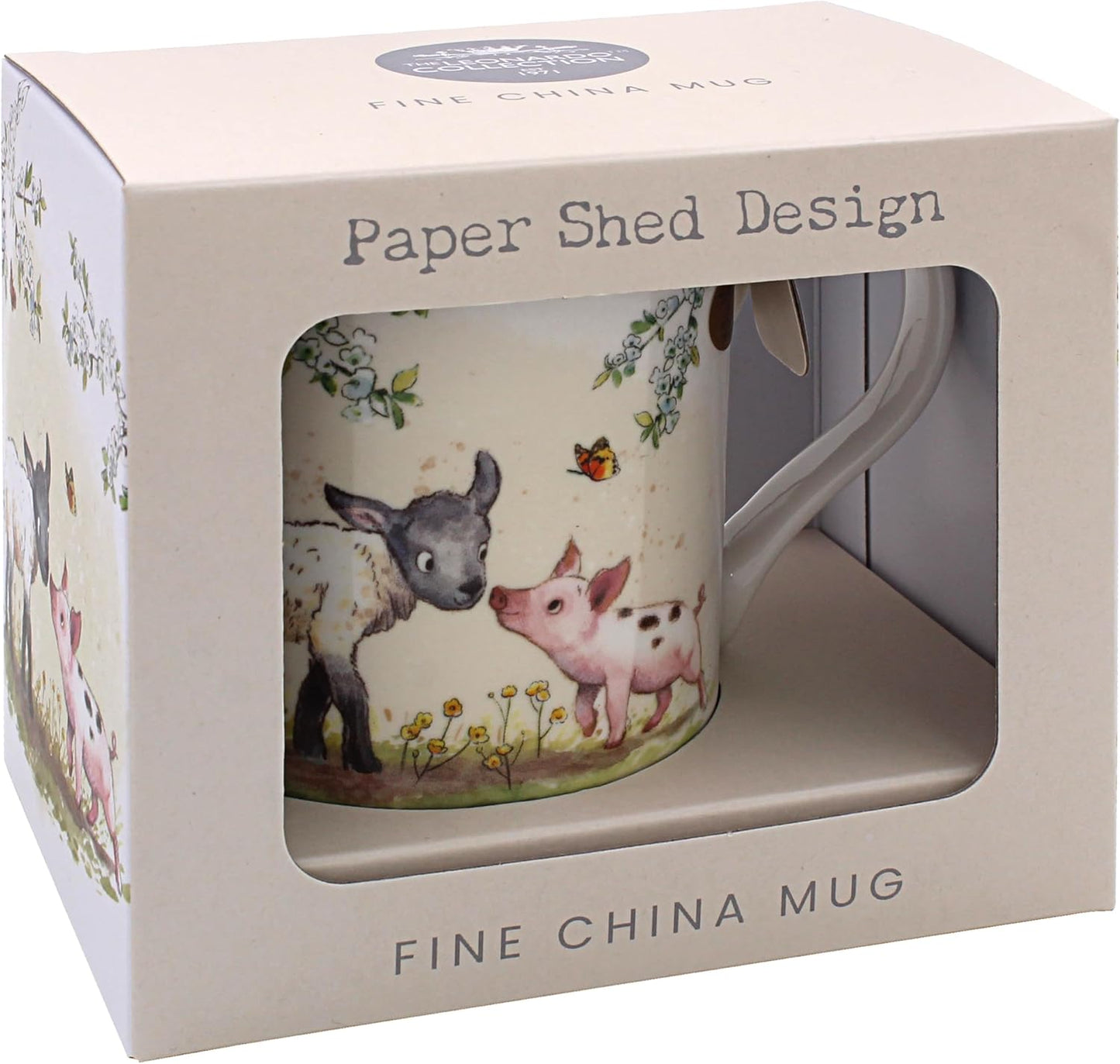 Paper Shed Design Lamb & Piglet Stylish Ceramic Mugs