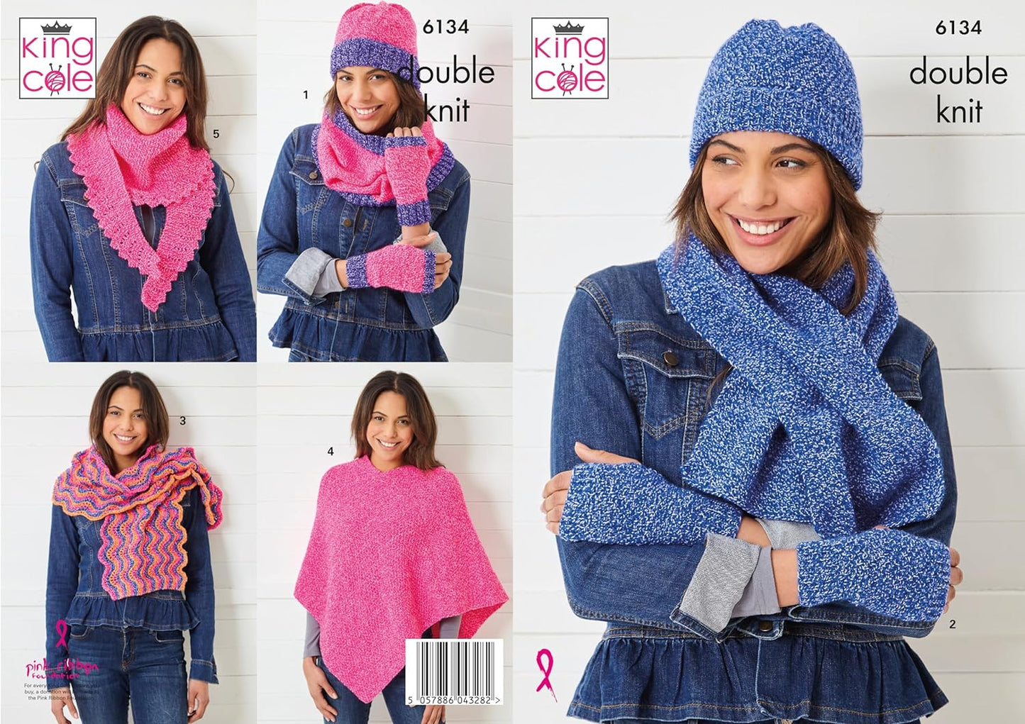 King Cole Accessories Knitting Pattern Double Knit (6134) Sizes: Various
