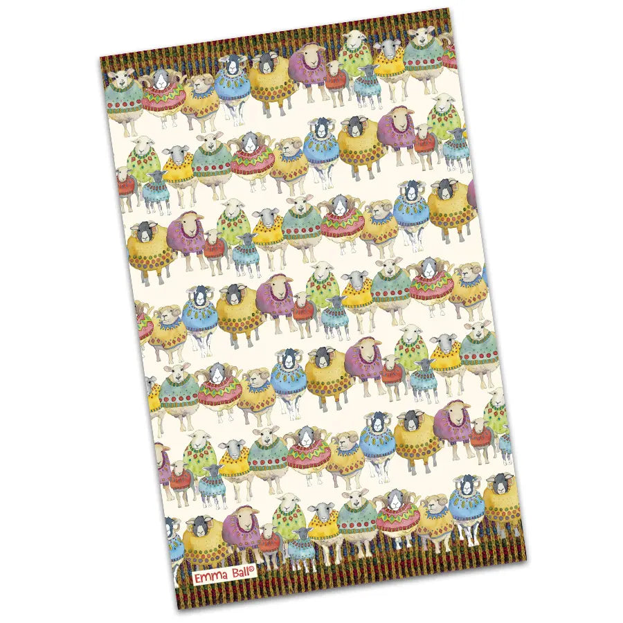 Emma Ball Sheep in Jumpers Cotton Tea Towel cf 101