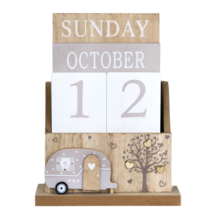 Wooden Country Caravan Perpetual Calendar