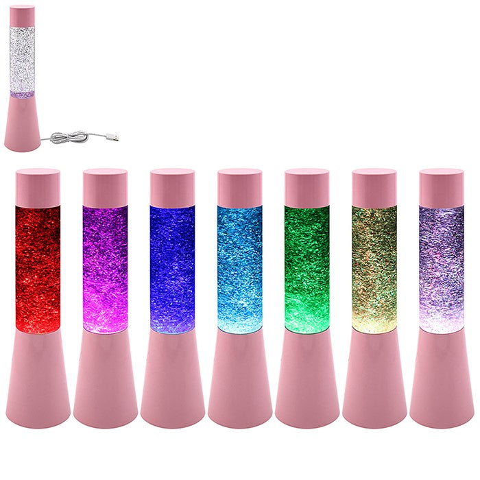 Glitter Lamp Tall Pink one