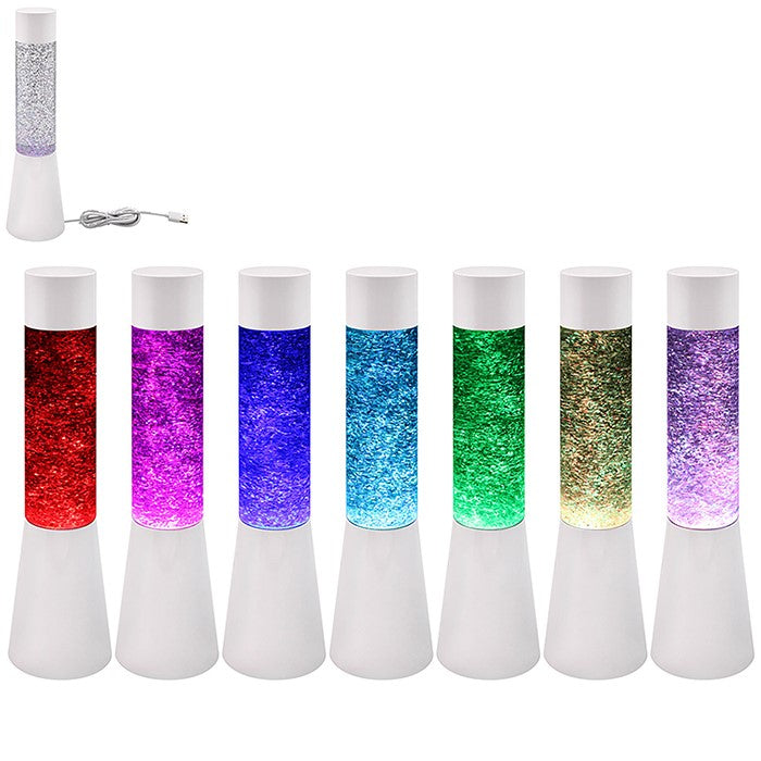 Glitter Lamp Tall White one lp72301