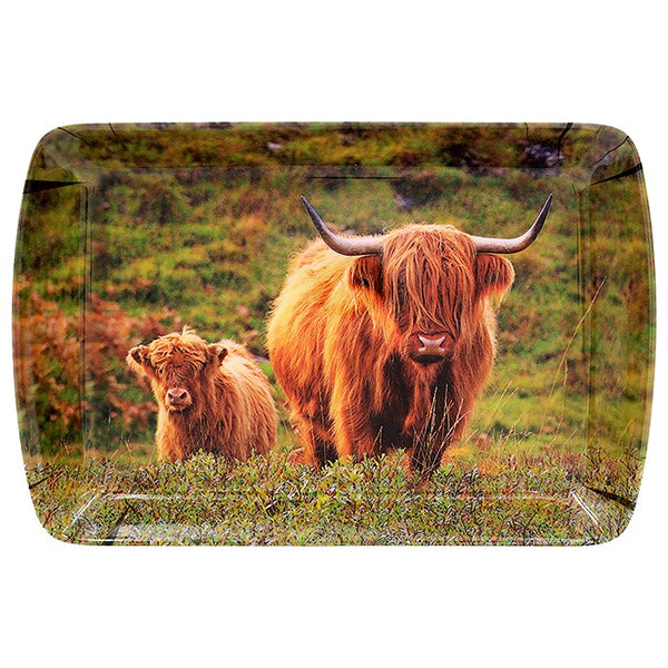 Lesser & Pavey British Designed Serving Tray Highland Cow & Calf Small Tray