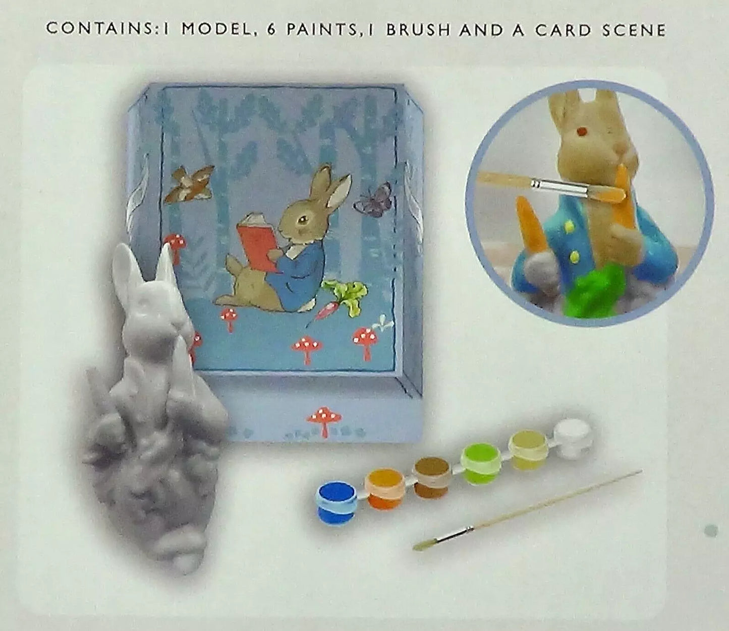 Peter Rabbit Figure 16cm Paints & Brush Inc. Paint Your Own Model Beatrix Potter