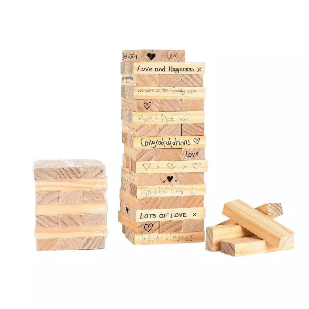 Widdop & Co. Wooden Wedding Guest Message Blocks