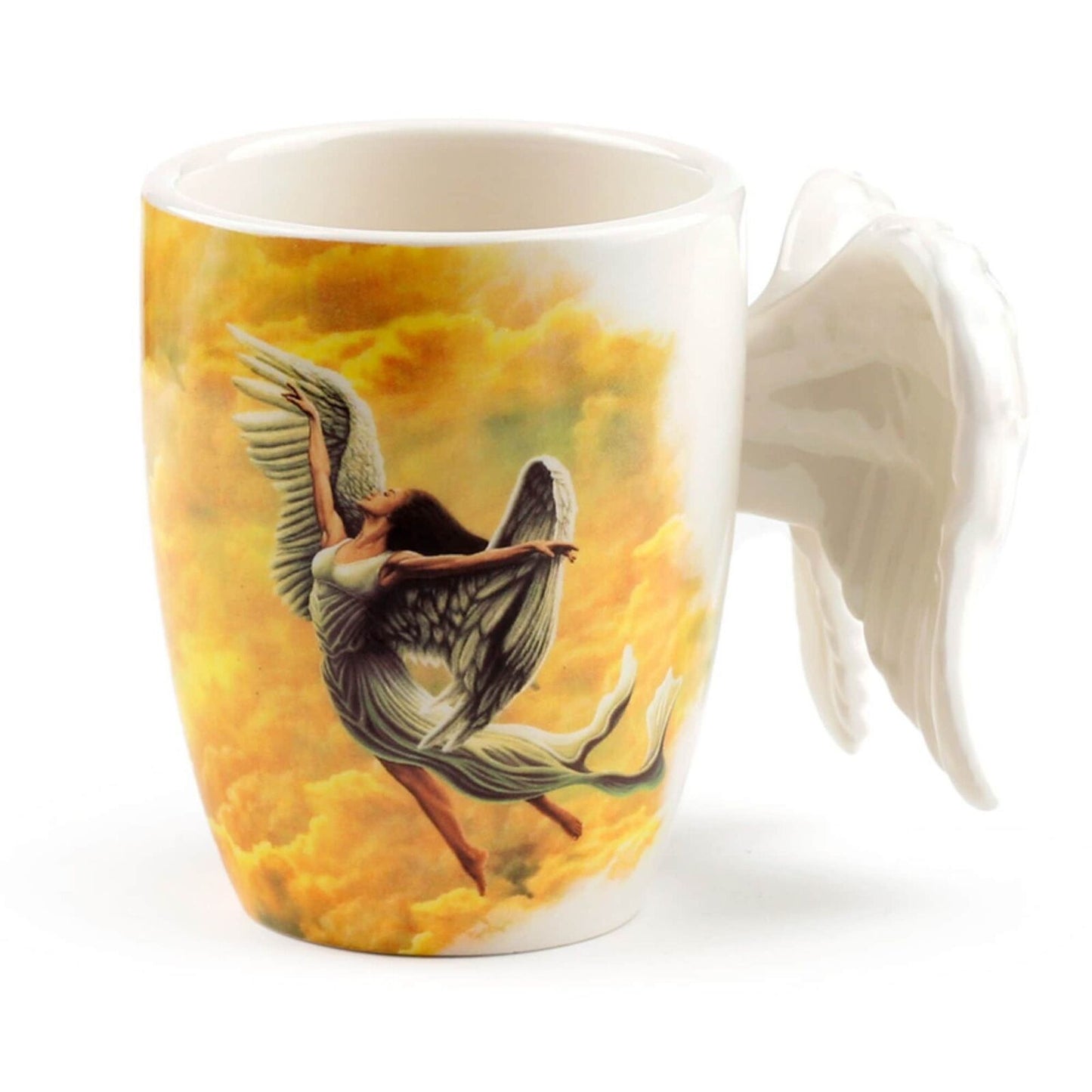 Puckator Angel Wings Ceramic Shaped Handle Mug