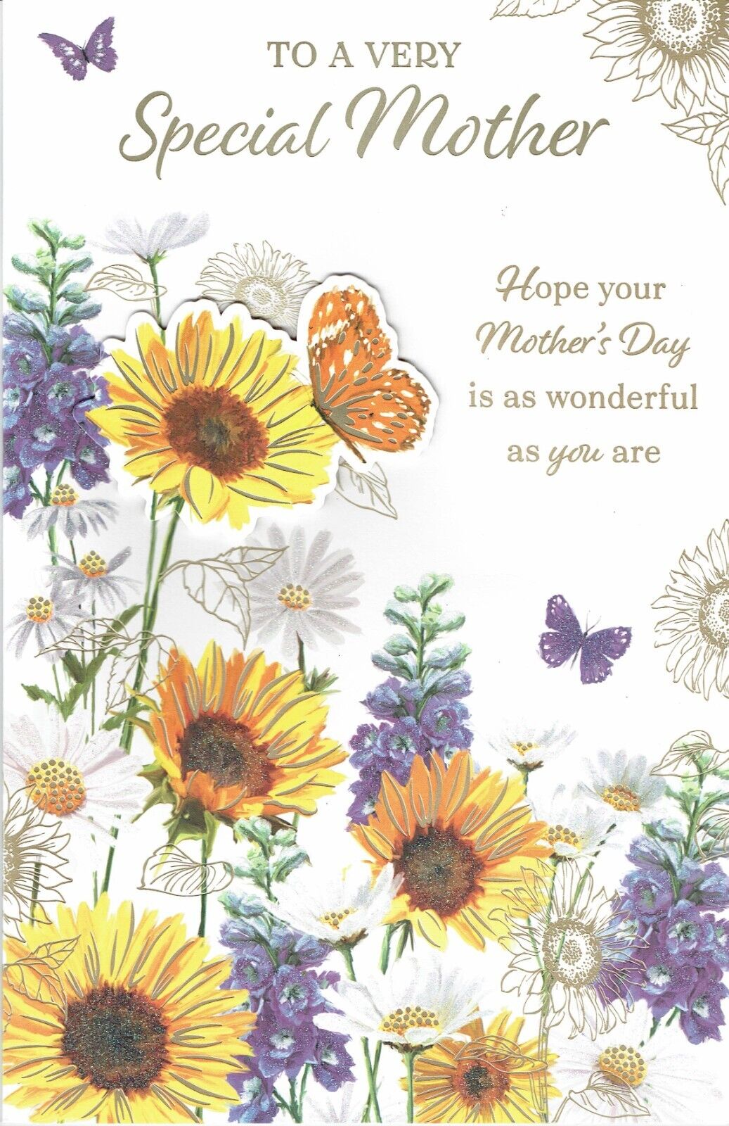 SPECIAL MOTHER MOTHER'S DAY CARD FABULOUS EX-LARGE with 8 PAGE INSERT Floral