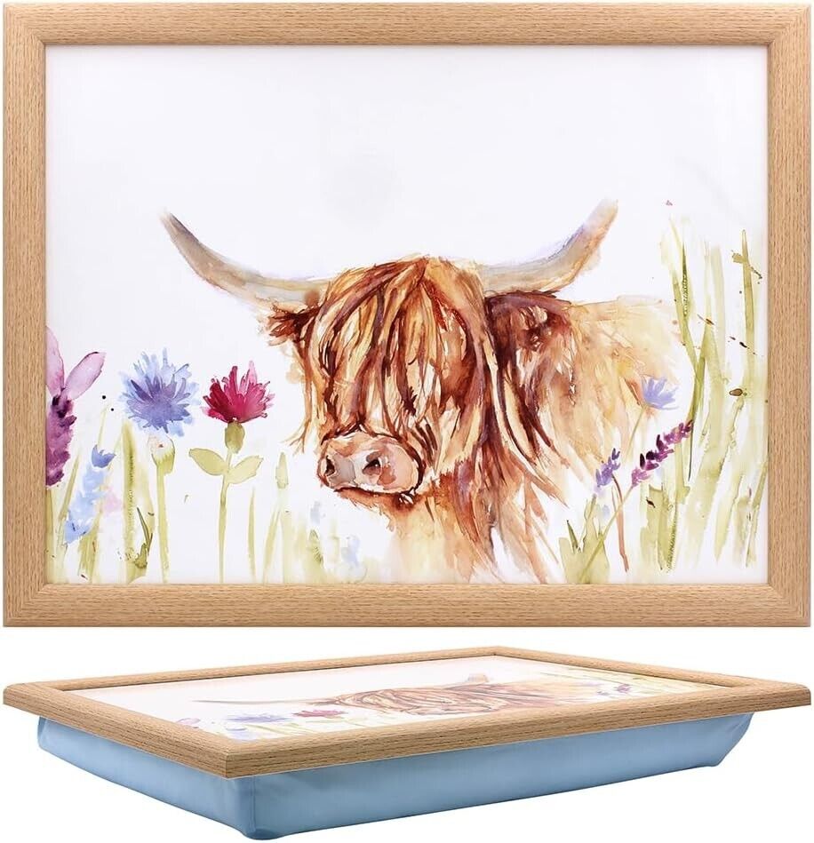 Highland Cow Lap Tray Bean Bag Base TV Dinner LapTray Animals Leonardo