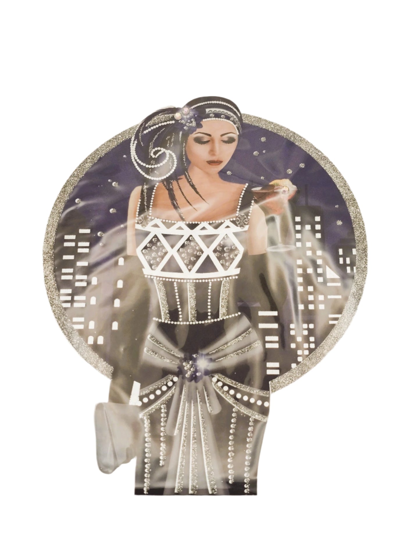 to my amazing wife happy anniversary card art deco