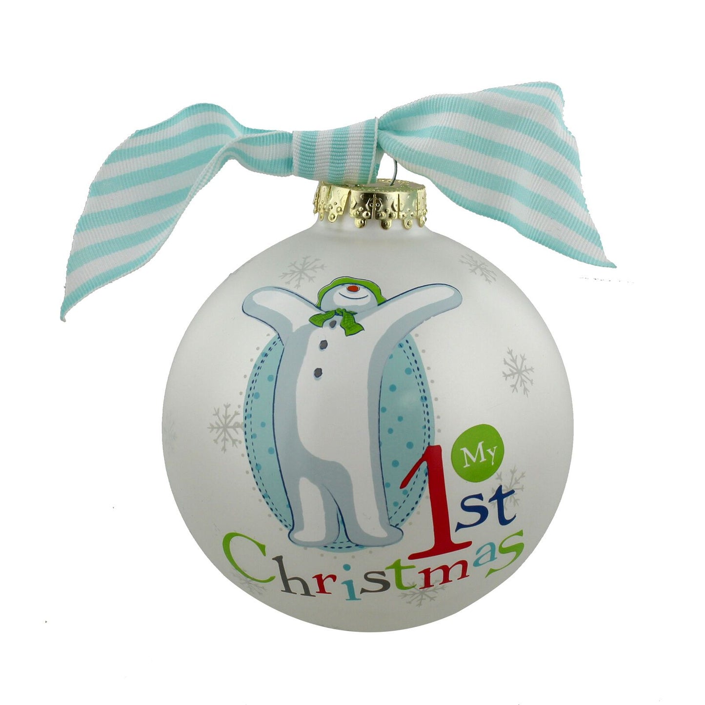 The Snowman and the Snowdog My 1st Christmas Glass Bauble