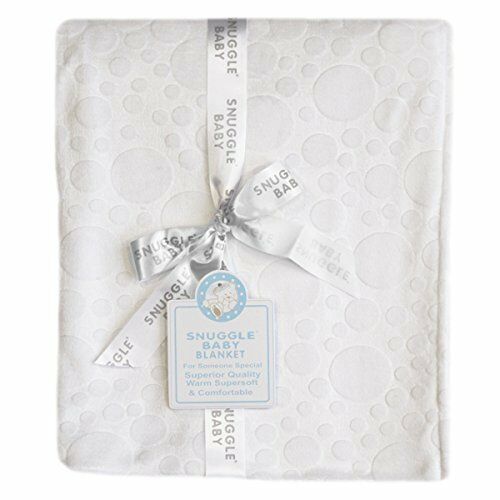 Snuggle Baby Embossed Baby Blanket, White, Moses/Crib/Pram - hanrattycraftsgifts.co.uk