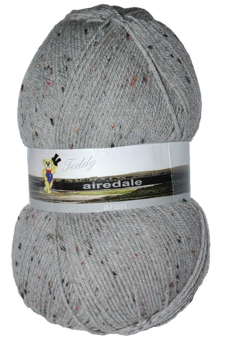teddy Airedale Aran 400g Light Grey Natural Fleck 804