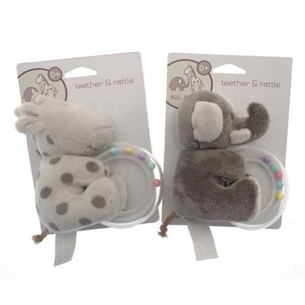 Enter Pr2ASST ELLI & RAFF TEETHER/RATTLE MADE FROM RECYCLED PLASTICoduct Name