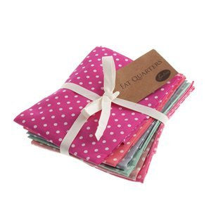 Sew Easy Staples : Spotty Dotty - 6 Fat Quarters - hanrattycraftsgifts.co.uk
