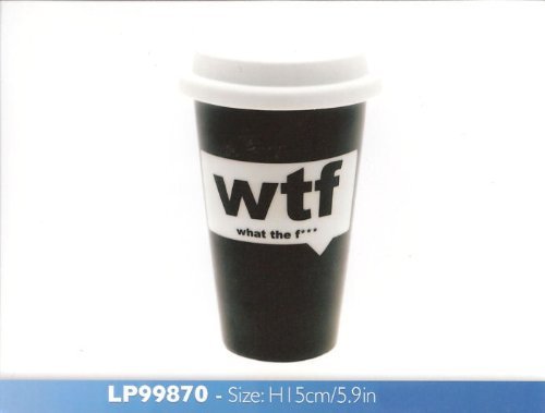 Travel Mug - Text Speak WTF What The F*ck - hanrattycraftsgifts.co.uk