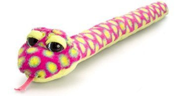 Keel Toys 100cm Sparkle Eyes Pink Green Snake Soft Toy