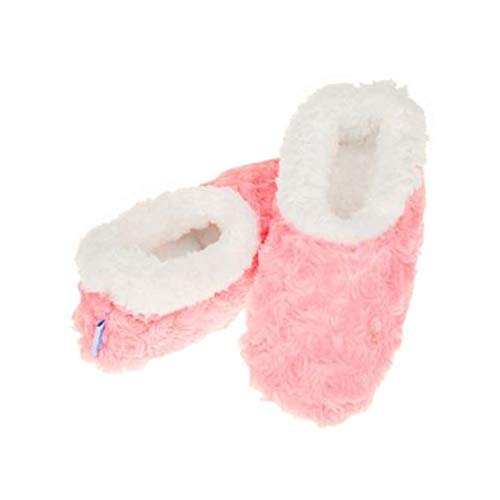 Ladies Super Soft Rose Textured Fur-Like Fabric Snoozies Slippers - hanrattycraftsgifts.co.uk