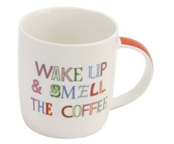 The Brighter Side Of Life Boxed Mug - "Wake Up & Smell The Coffee" design - hanrattycraftsgifts.co.uk