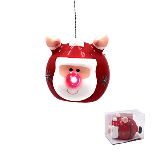 Santa LED Bauble - hanrattycraftsgifts.co.uk