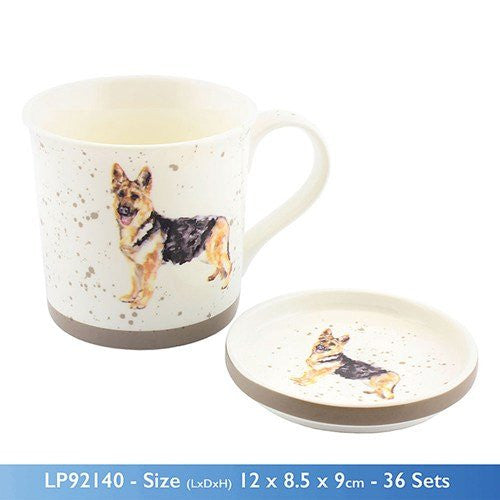 german shepherd mug & coaster - hanrattycraftsgifts.co.uk